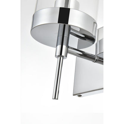 Benny 1 light Chrome and Clear Bath Sconce