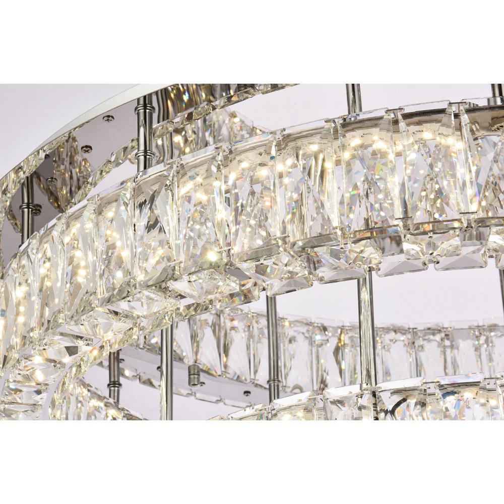 Monroe 30 inch LED double flush mount in chrome