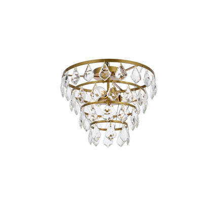 Ella 14 inch flush mount in brass