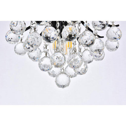 Toureg 12 inch black flush mount
