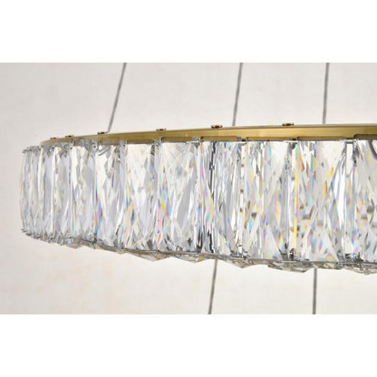 Monroe Integrated LED chip light Gold Chandelier Clear Royal Cut Crystal