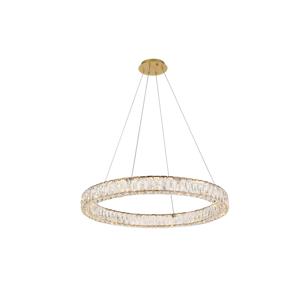 Monroe Integrated LED chip light gold Chandelier Clear Royal Cut Crystal