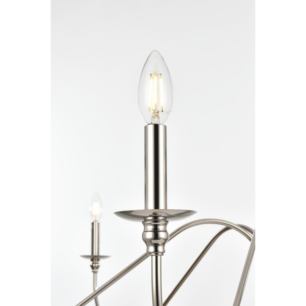 Rohan 54 inch chandelier in Polished Nickel