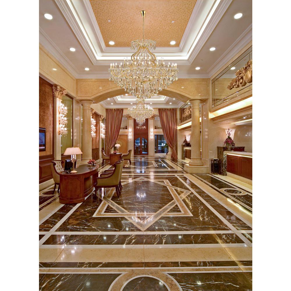 Maria Theresa 49 light Gold Chandelier Golden Teak (Smoky) Royal Cut Crystal