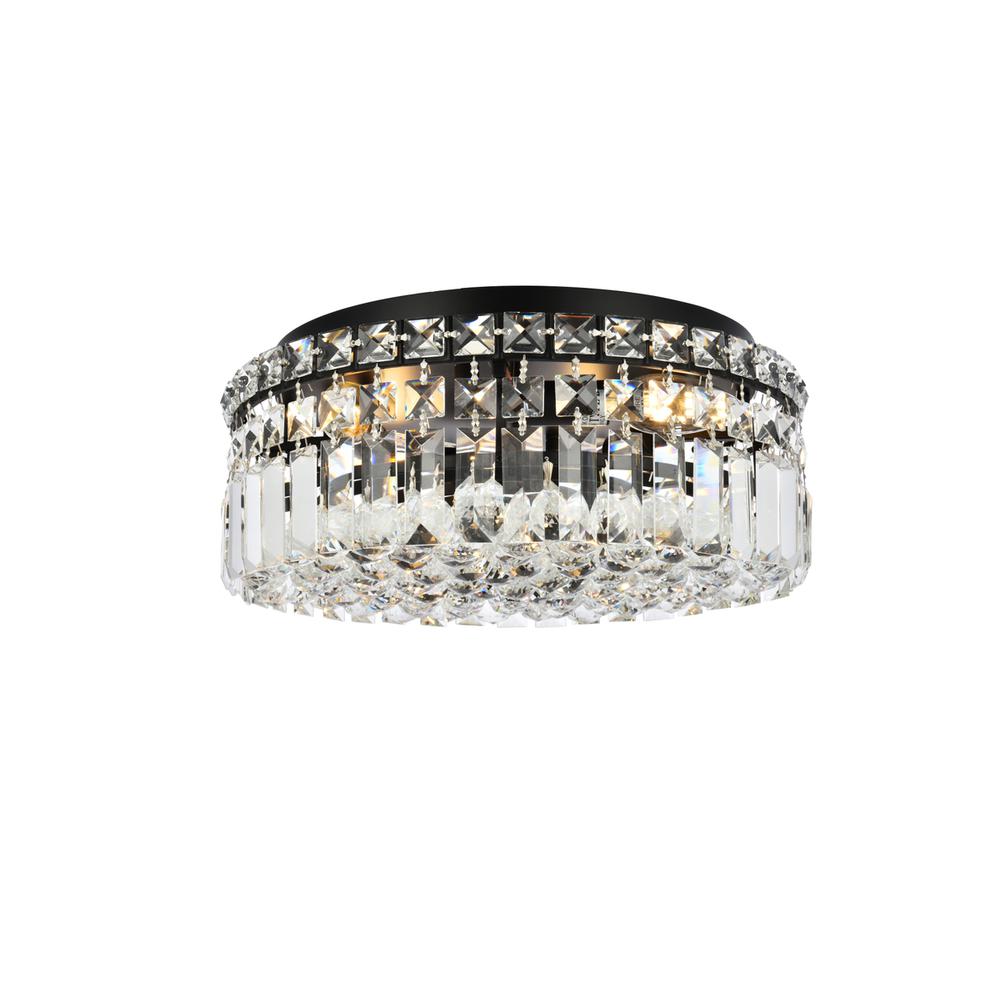 Maxime 14 inch black flush mount