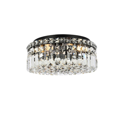 Maxime 14 inch black flush mount