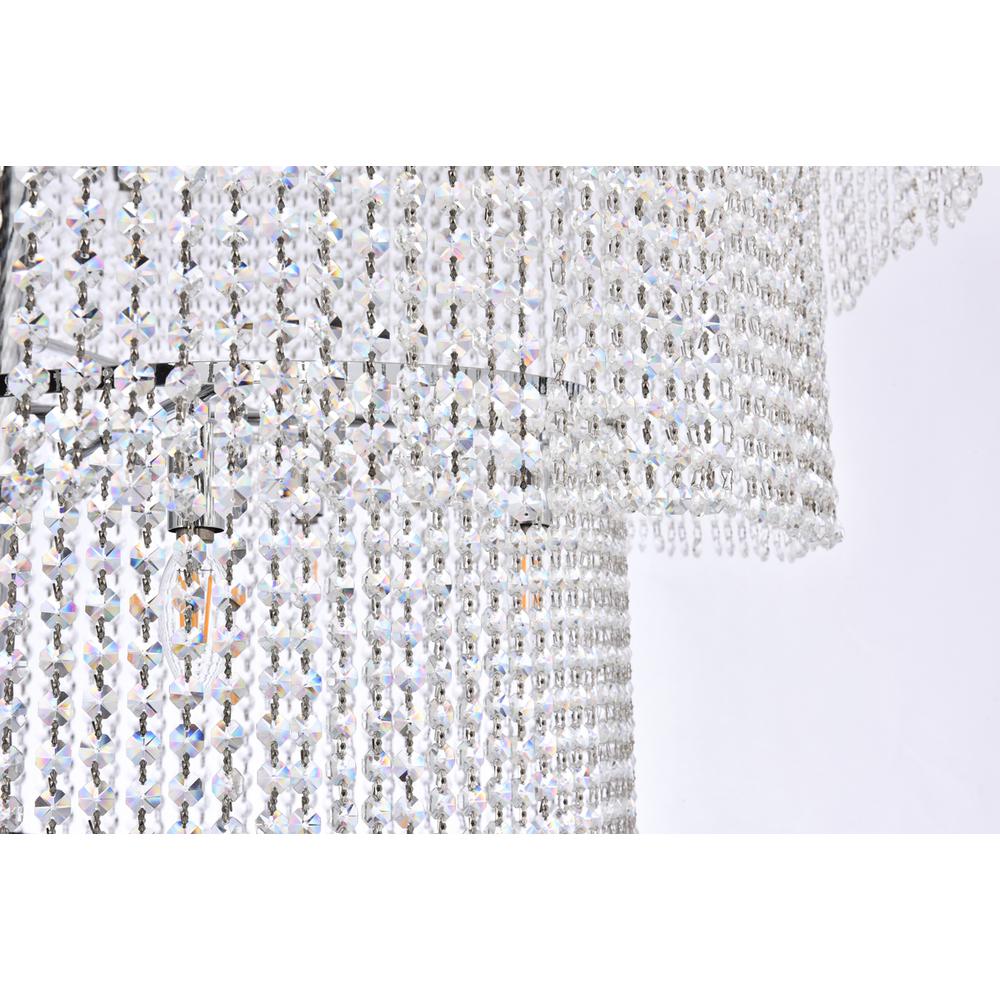 Spiral 41 light Chrome Chandelier Clear Royal Cut Crystal