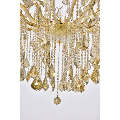 Maria Theresa 49 light Gold Chandelier Golden Teak (Smoky) Royal Cut Crystal