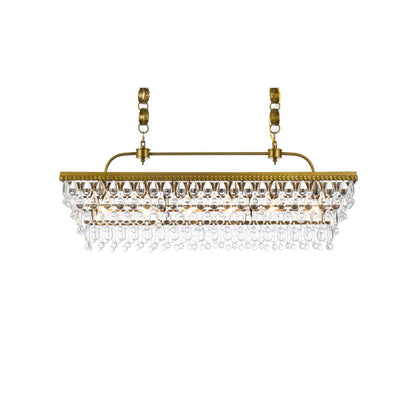 Nordic 40 inch rectangle pendant in brass