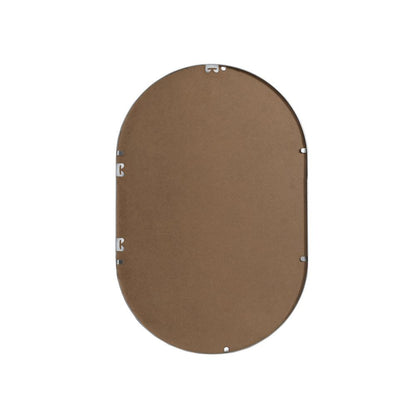 Metal Frame Oval Mirror 20x30 Inch in Silver