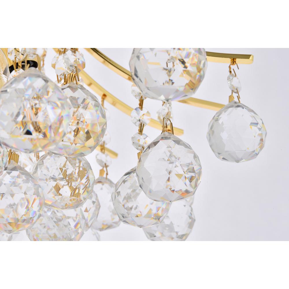 Toureg 10 light Gold Pendant Clear Royal Cut Crystal