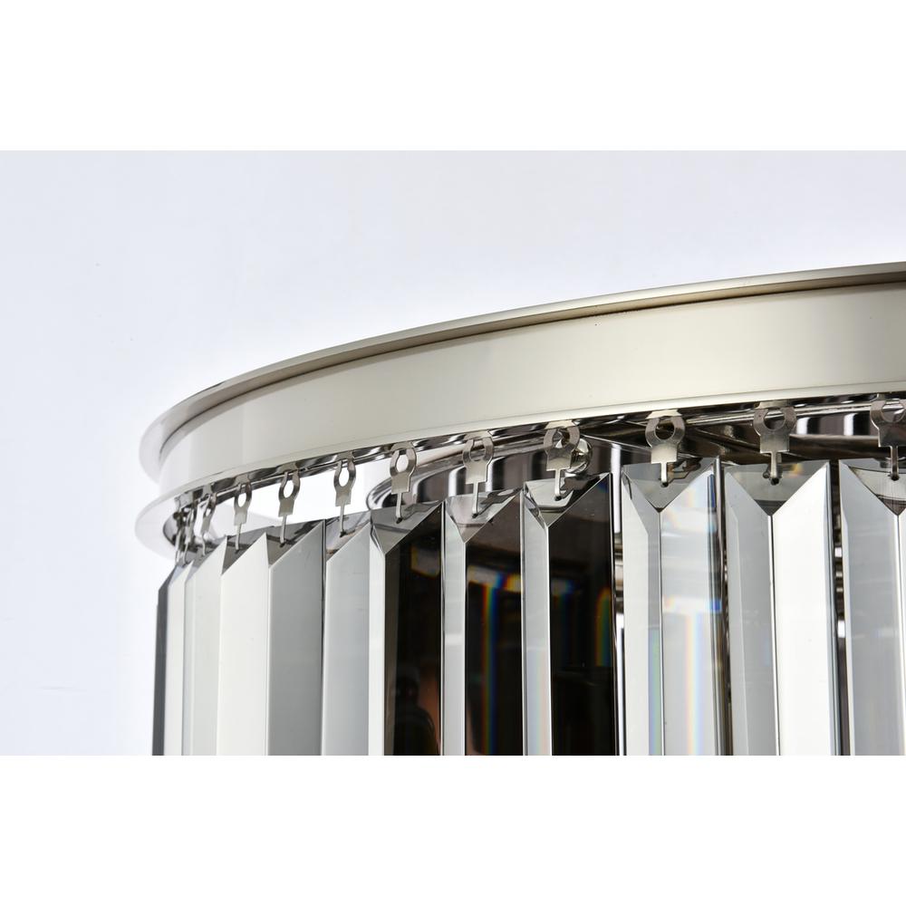Sydney 10 light polished nickel Chandelier Silver Shade (Grey) Royal Cut Crystal