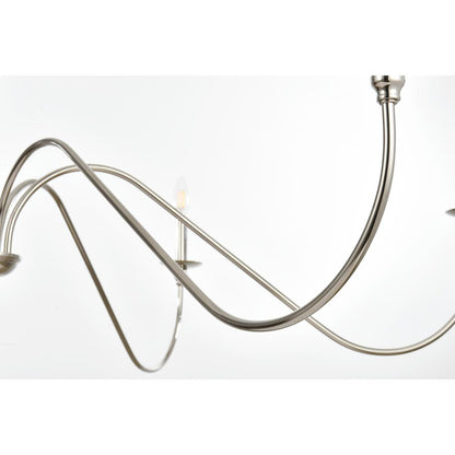 Rohan 54 inch chandelier in Polished Nickel