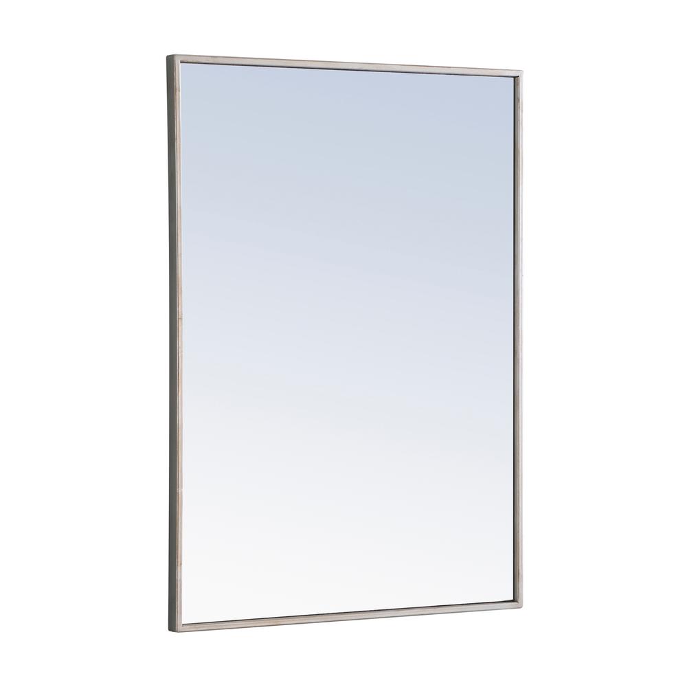 Metal frame Rectangle Mirror 24 inch Silver