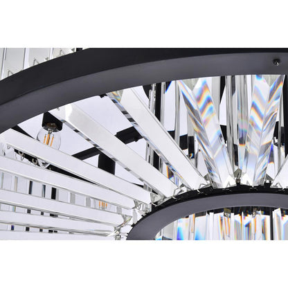 Chelsea 10 light Matte Black Chandelier Clear Royal Cut Crystal