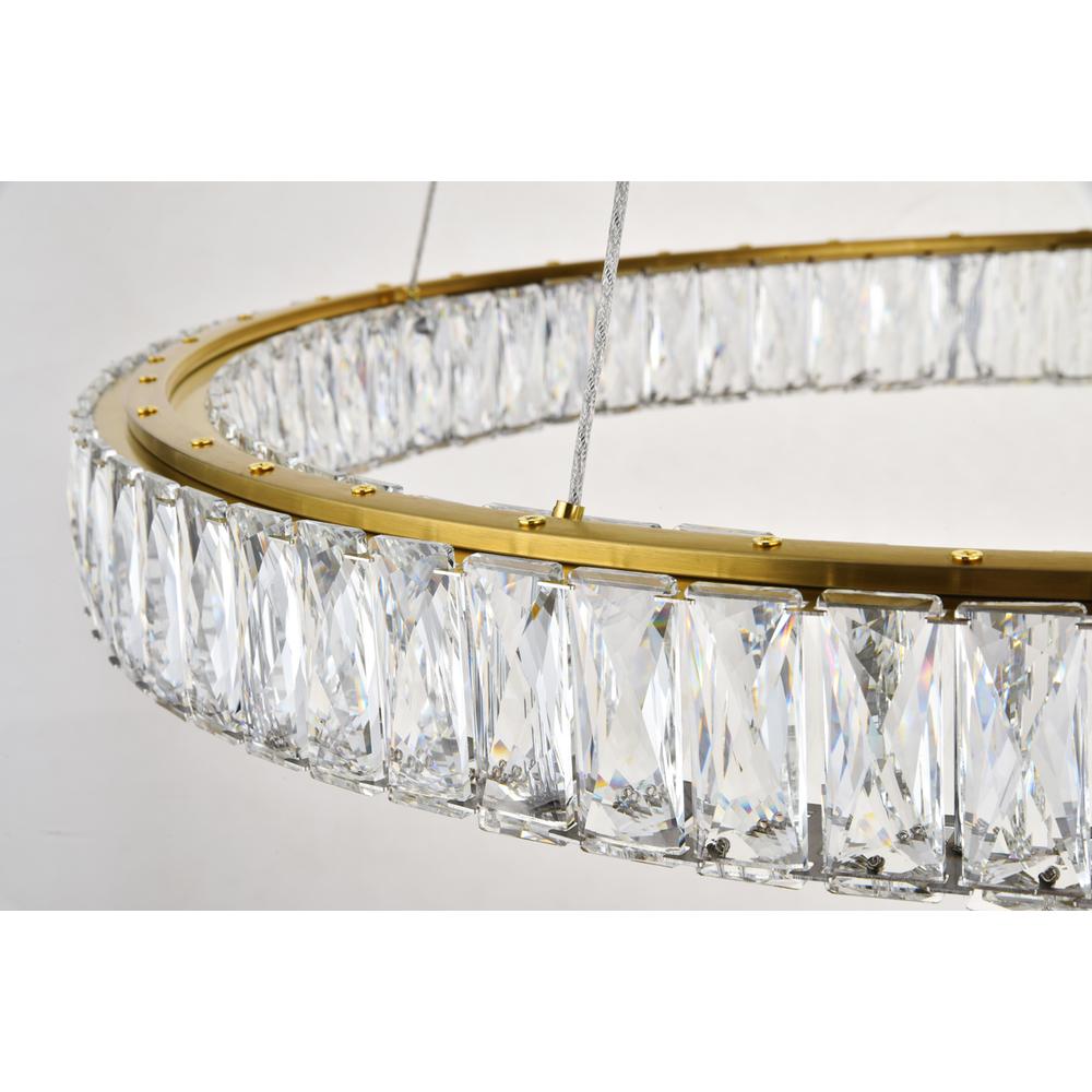 Monroe Integrated LED chip light gold Chandelier Clear Royal Cut Crystal