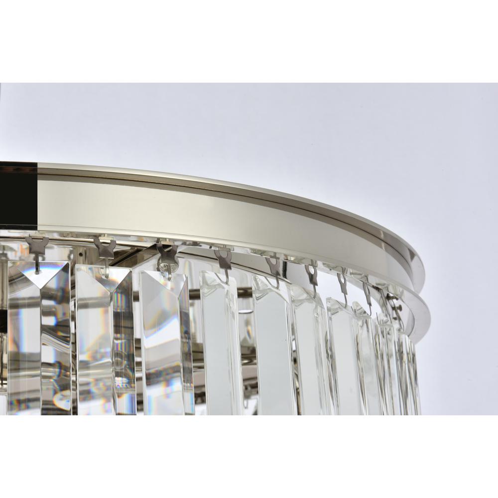 Sydney 8 light polished nickel Chandelier Clear Royal Cut Crystal