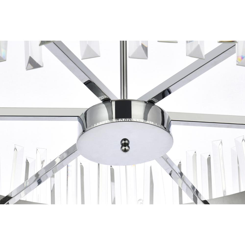 Serephina 36 inch crystal round chandelier light in chrome