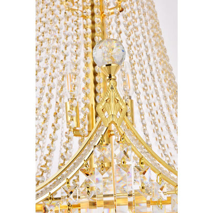 Corona 24 light Gold Chandelier Clear Royal Cut Crystal