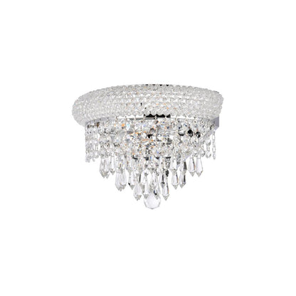 Primo 2 light Chrome Wall Sconce Clear Royal Cut Crystal