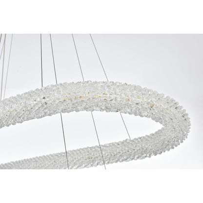 Bowen 42 inch Adjustable LED Chandelier in Satin Gold