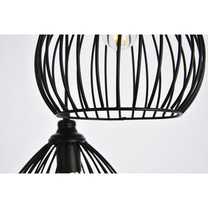 Sayer Collection Pendant D16.0 H23.1 Lt:3 Black Finish