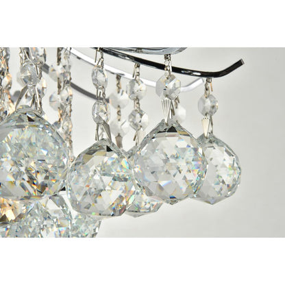 Toureg 3 light Chrome Flush Mount Clear Royal Cut Crystal