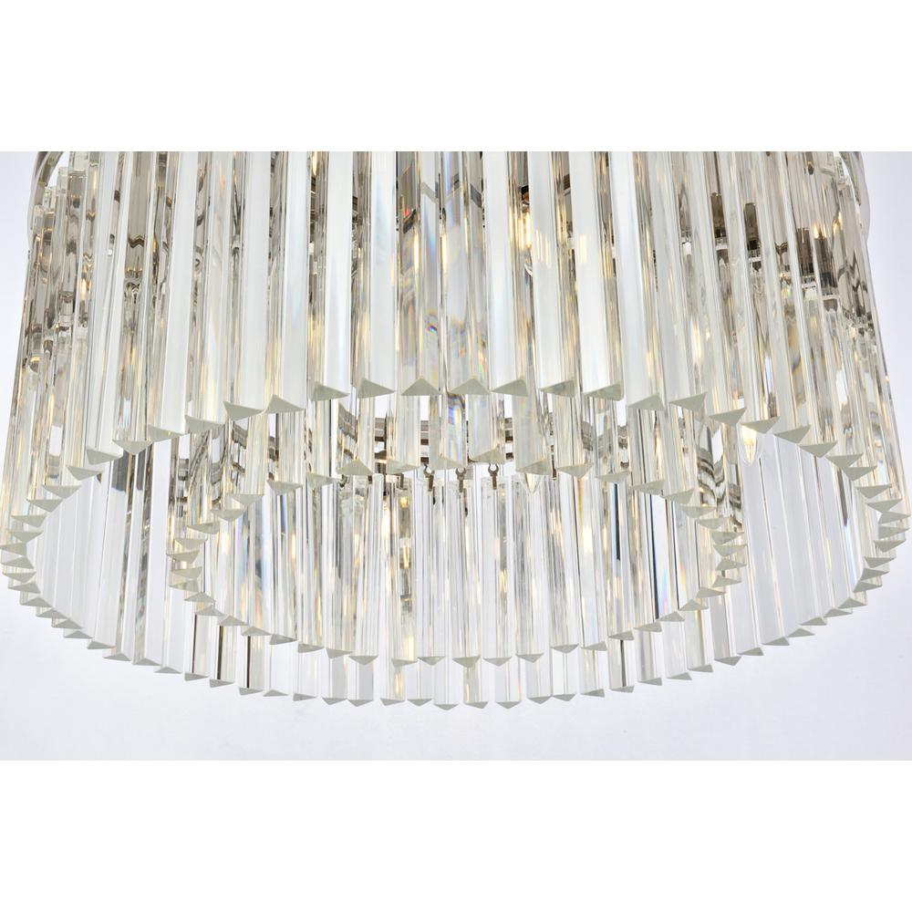Sydney 8 light polished nickel Flush Mount Clear Royal Cut Crystal
