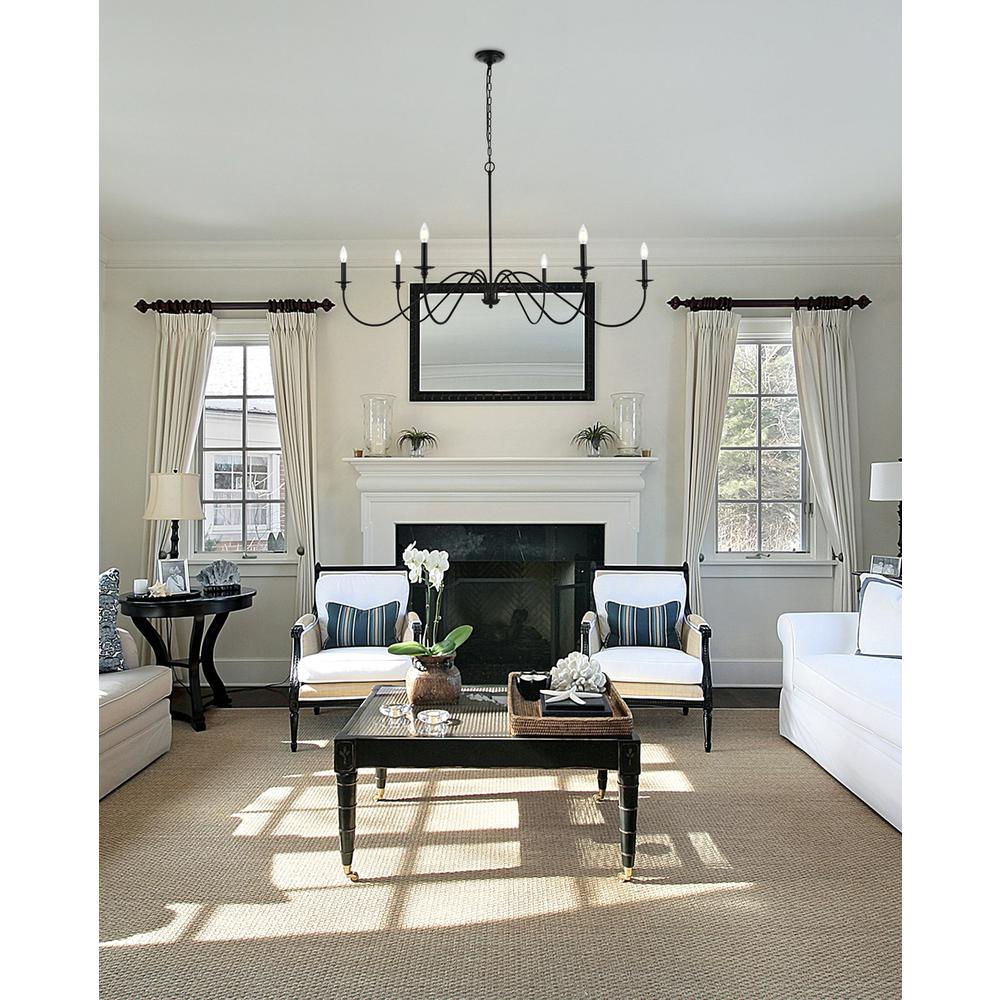 Rohan 54 inch chandelier in Matte Black