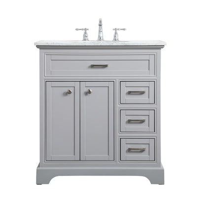 32 inch Single bathroom vanity in grey