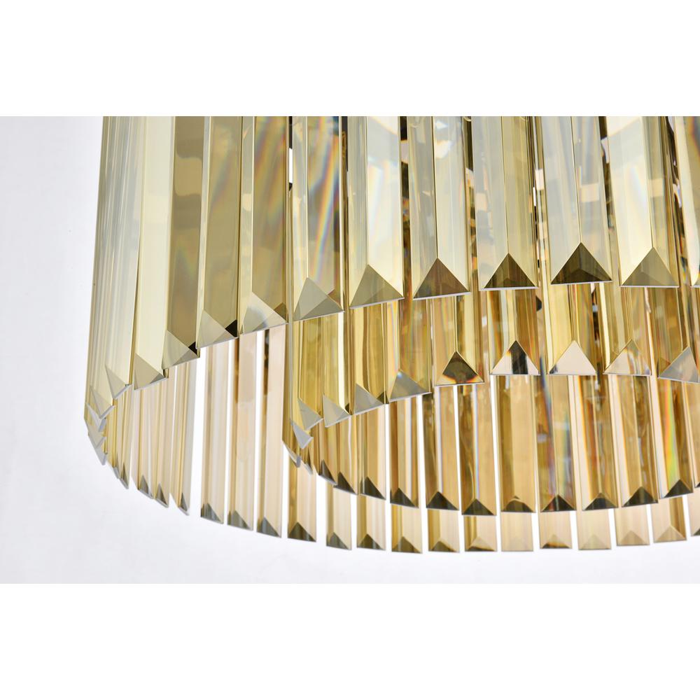 Sydney 8 light Matte Black Chandelier Golden Teak (Smoky) Royal Cut Crystal