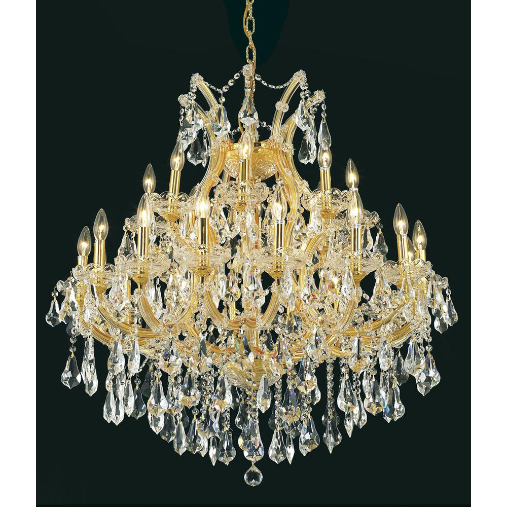 Maria Theresa 24 light Gold Chandelier Clear Royal Cut Crystal