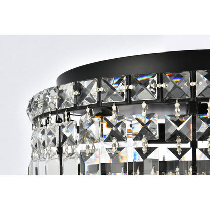 Maxime 14 inch black flush mount