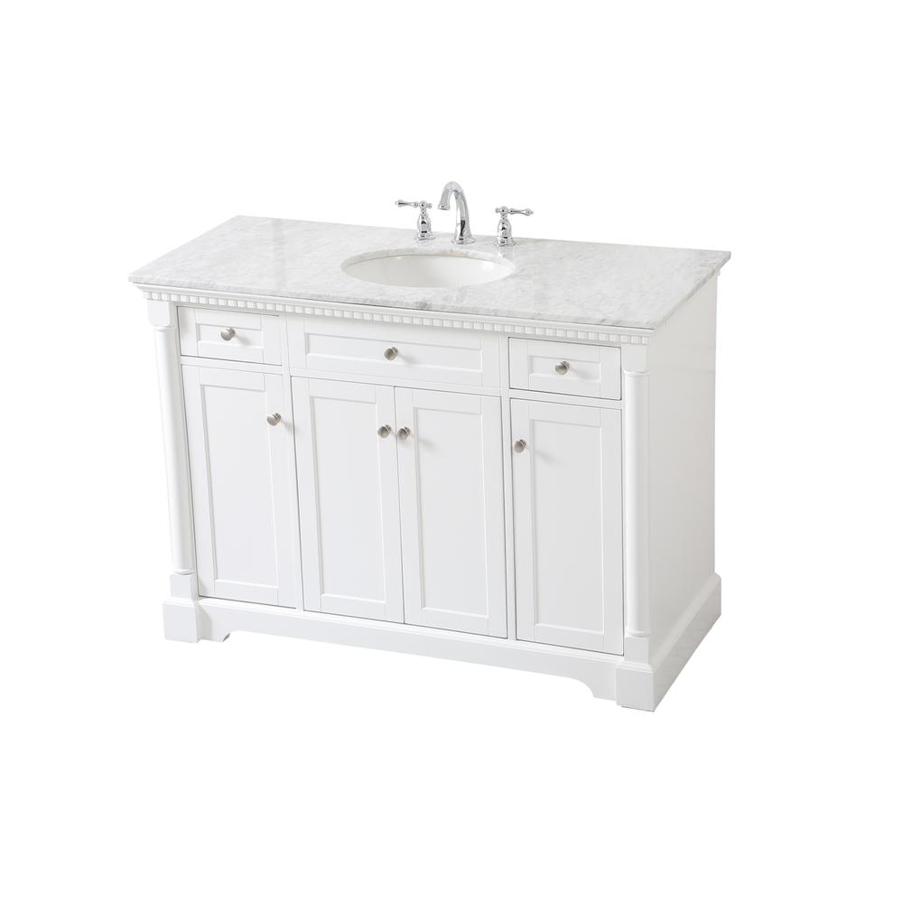 48 inch Single bathroom vanity in  White