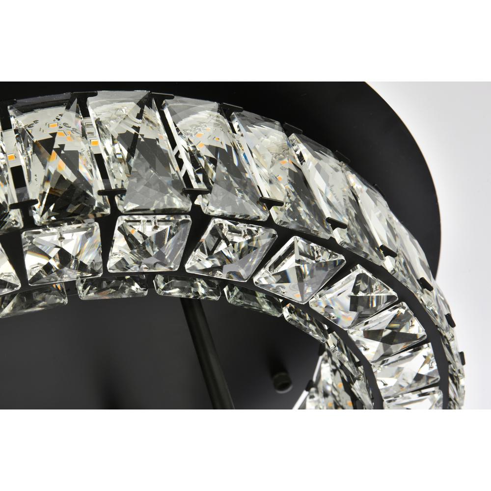 Monroe 18 inch LED double flush mount in black