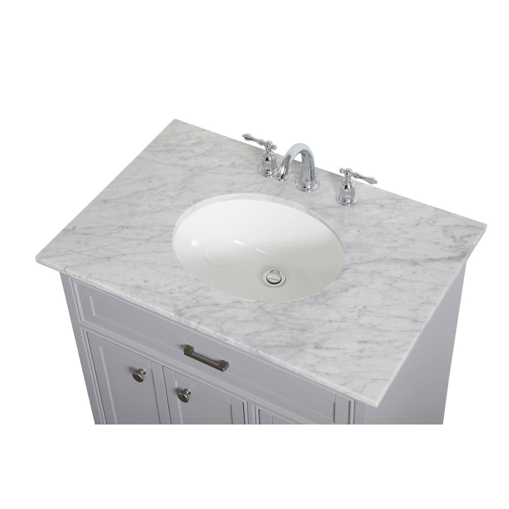 32 inch Single bathroom vanity in grey