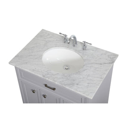 32 inch Single bathroom vanity in grey