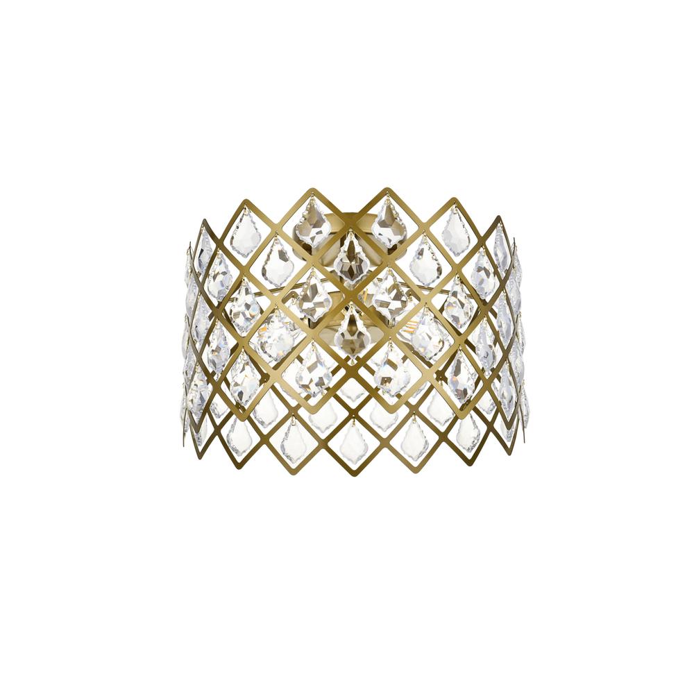 Lyla 13 inch flush mount in brass
