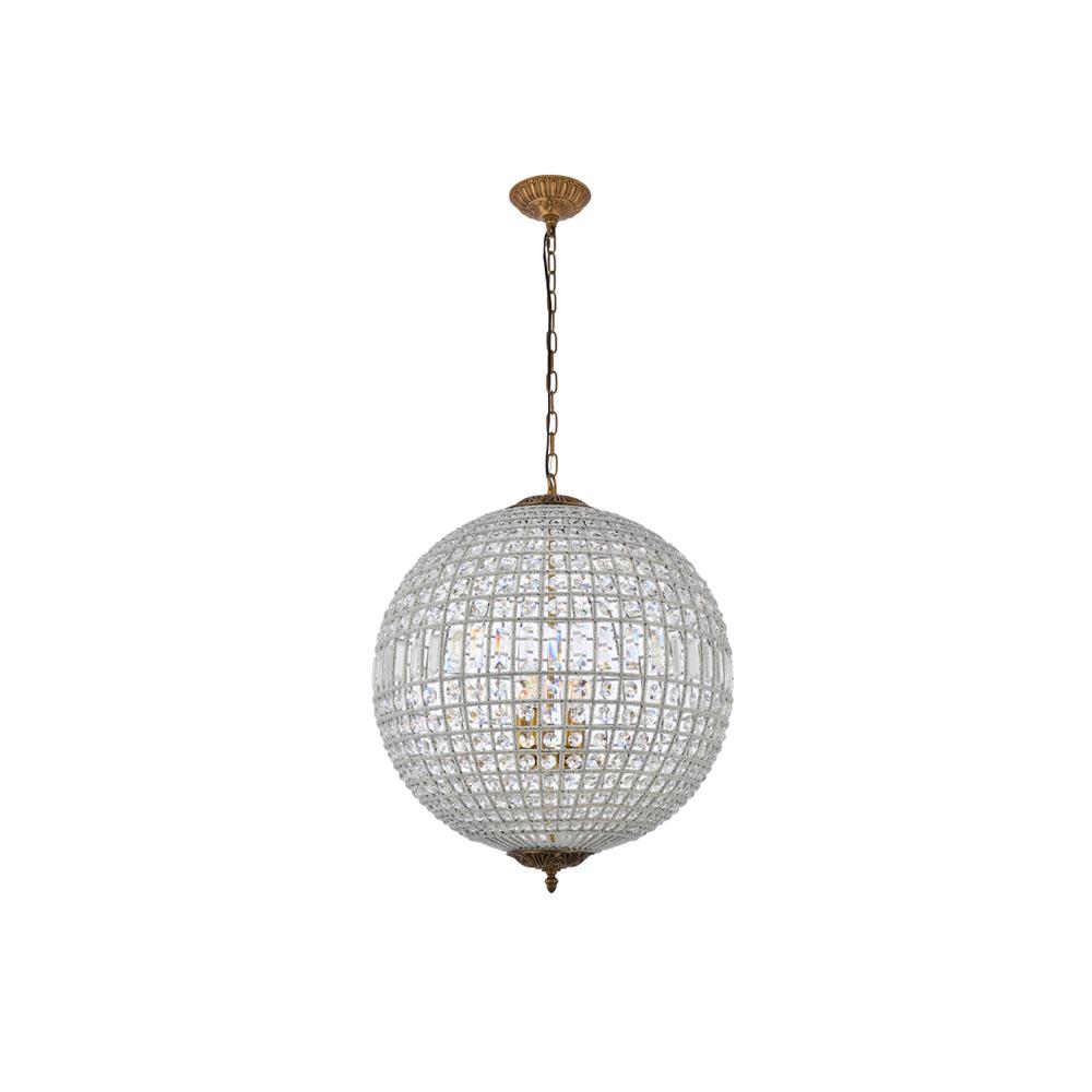 Olivia 5 light French Gold Chandelier Clear Royal Cut Crystal