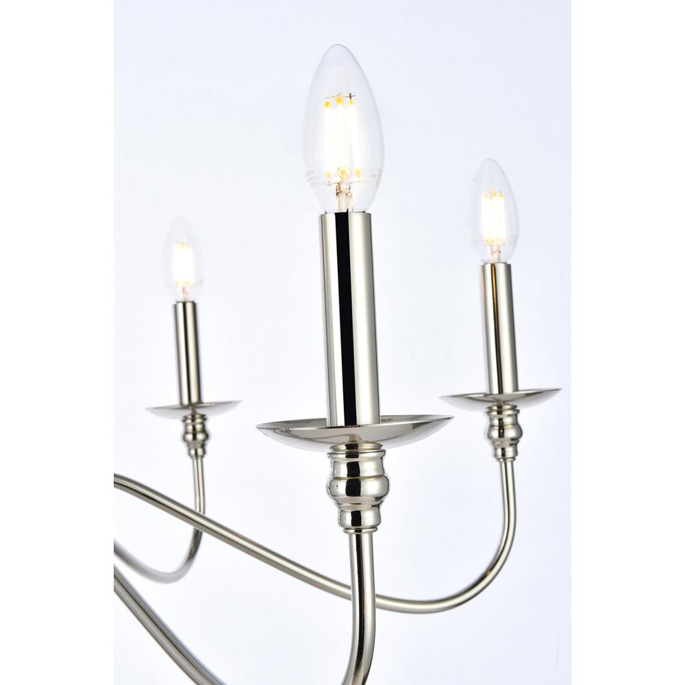 Rohan 30 inch chandelier in polished nickel