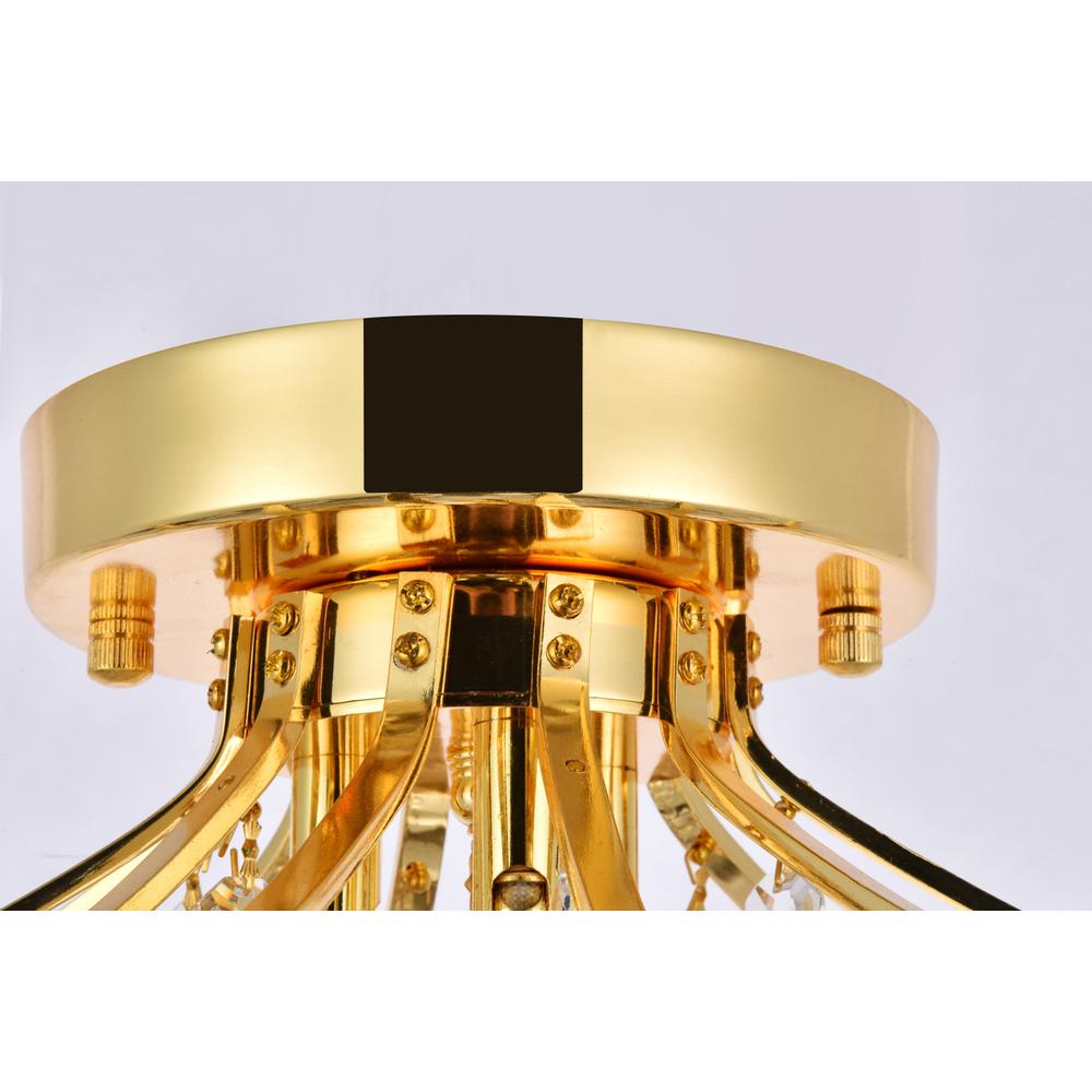 Toureg 3 light Gold Flush Mount Clear Royal Cut Crystal
