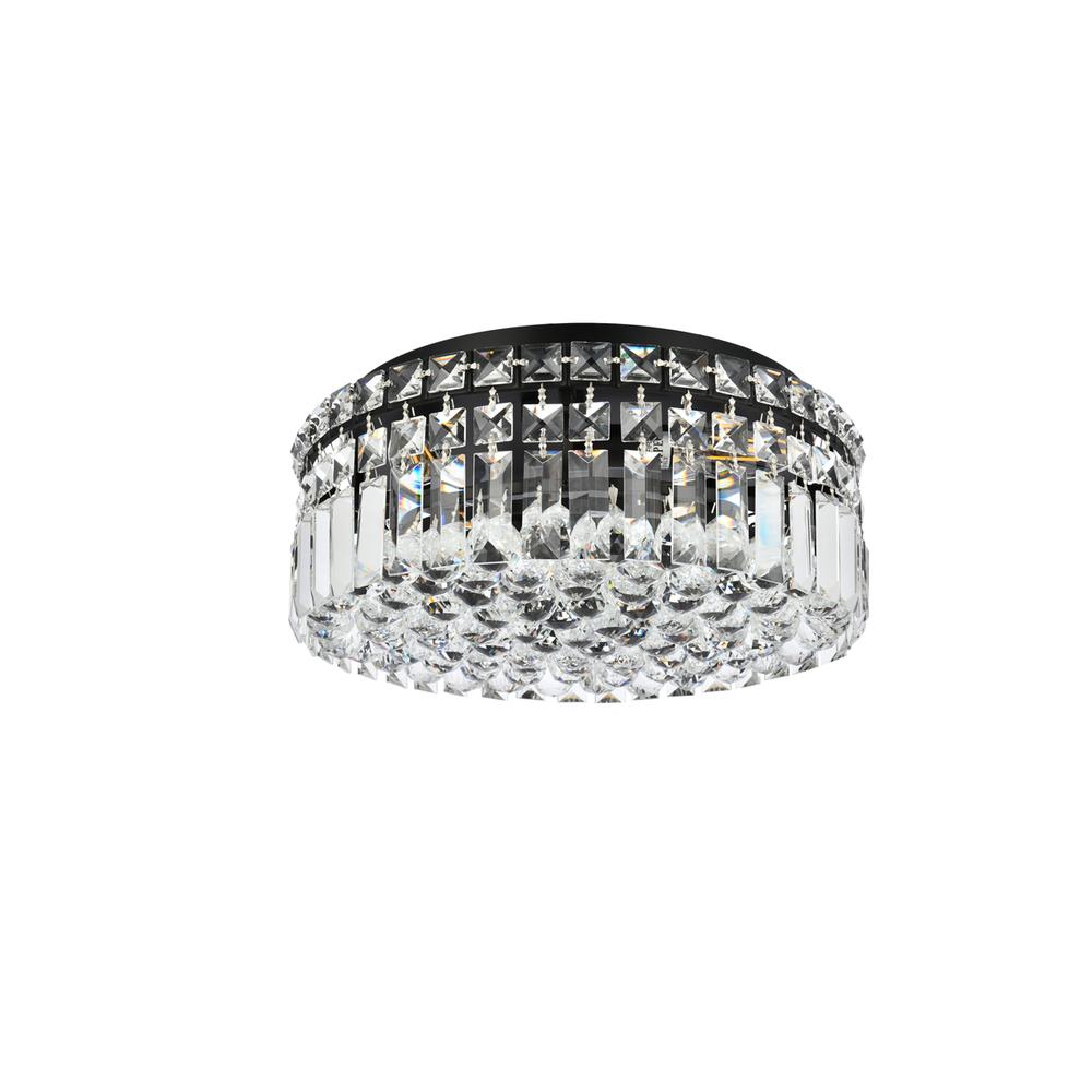 Maxime 14 inch black flush mount
