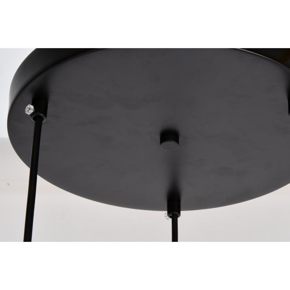 Sayer Collection Pendant D16.0 H23.1 Lt:3 Black Finish
