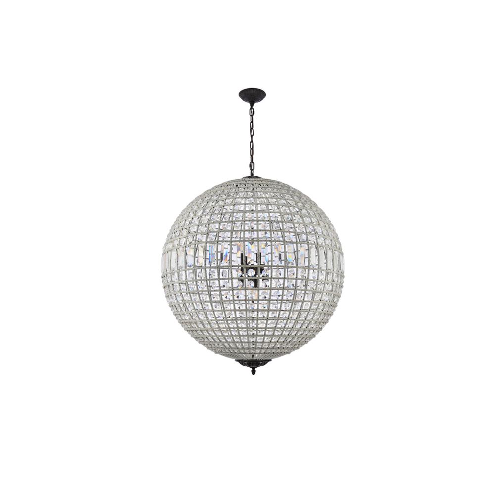 Olivia 8 light Dark Bronze Chandelier Clear Royal Cut Crystal