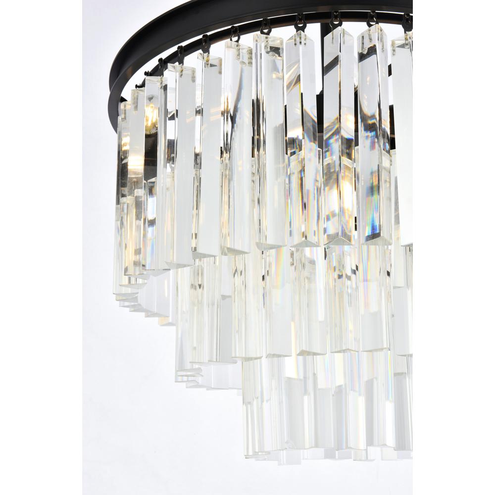 Sydney 9 light Matte Black Chandelier Clear Royal Cut Crystal