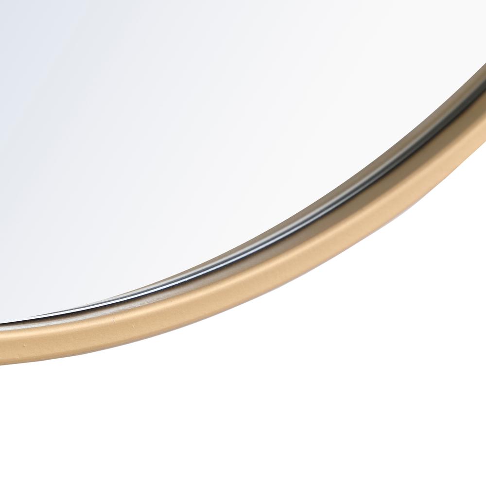 Metal frame Round Mirror 48 inch Brass finish