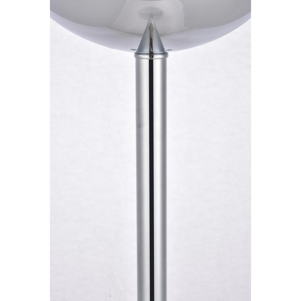 Eclipse 1 Light Chrome Floor Lamp With Clear Glass