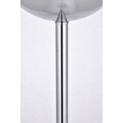 Eclipse 1 Light Chrome Floor Lamp With Clear Glass