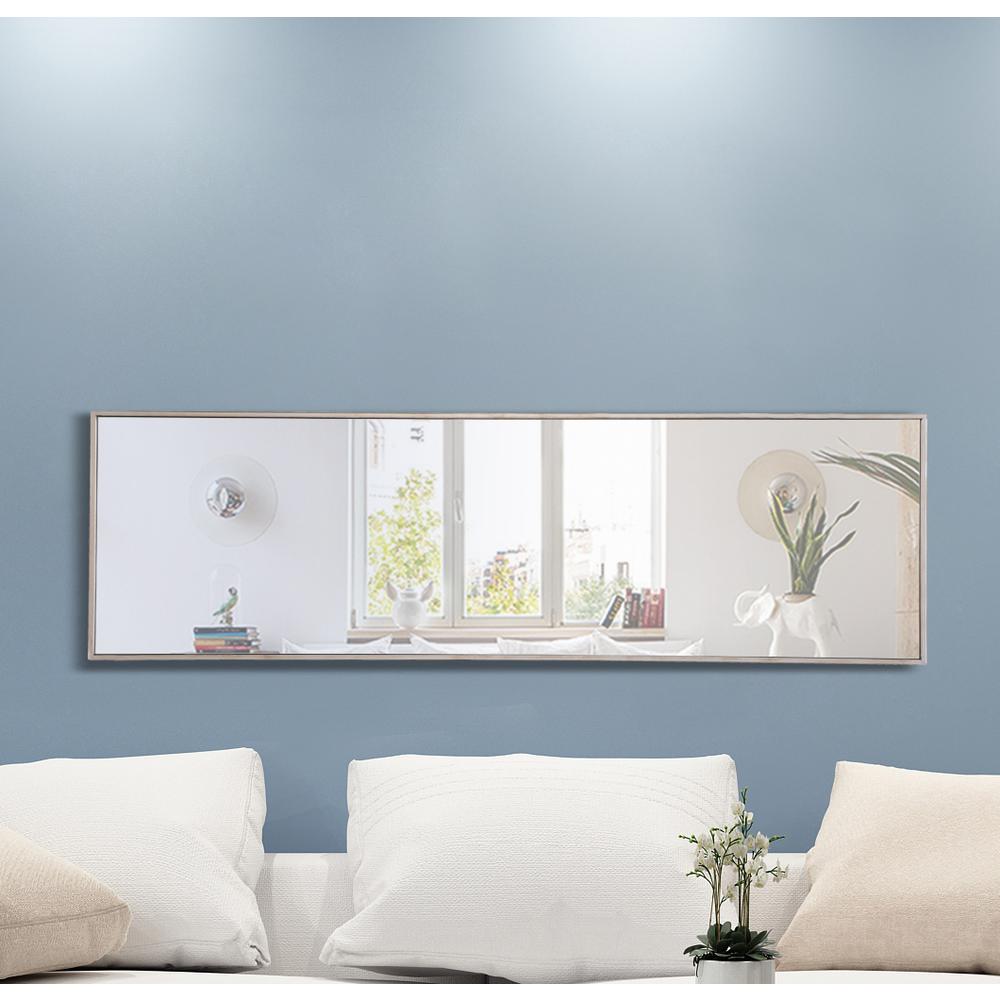 Metal frame Rectangle Mirror 18 inch Silver