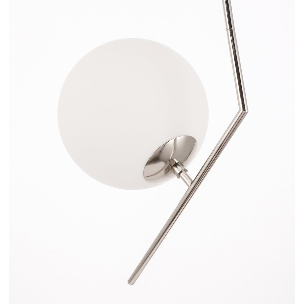 Ryland 1 Light Chrome And Frosted White Glass Pendant